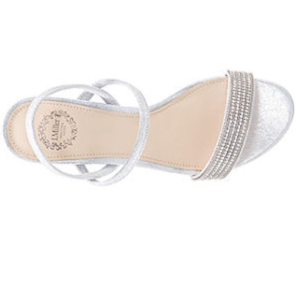 L. Miller True Silver Heeled Sandals - Picture 4 of 5